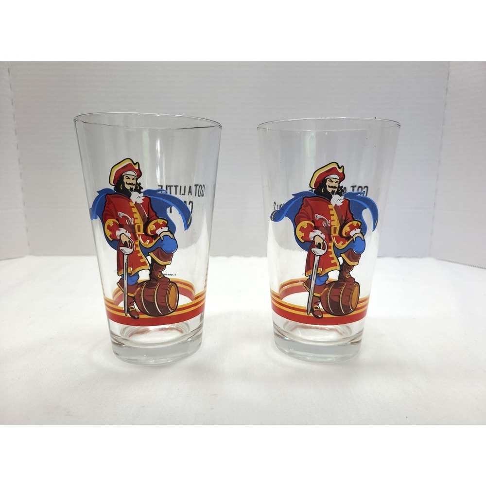 (2) Captain Morgan 16oz Pint Glass Beer Got A Little Captain In You?